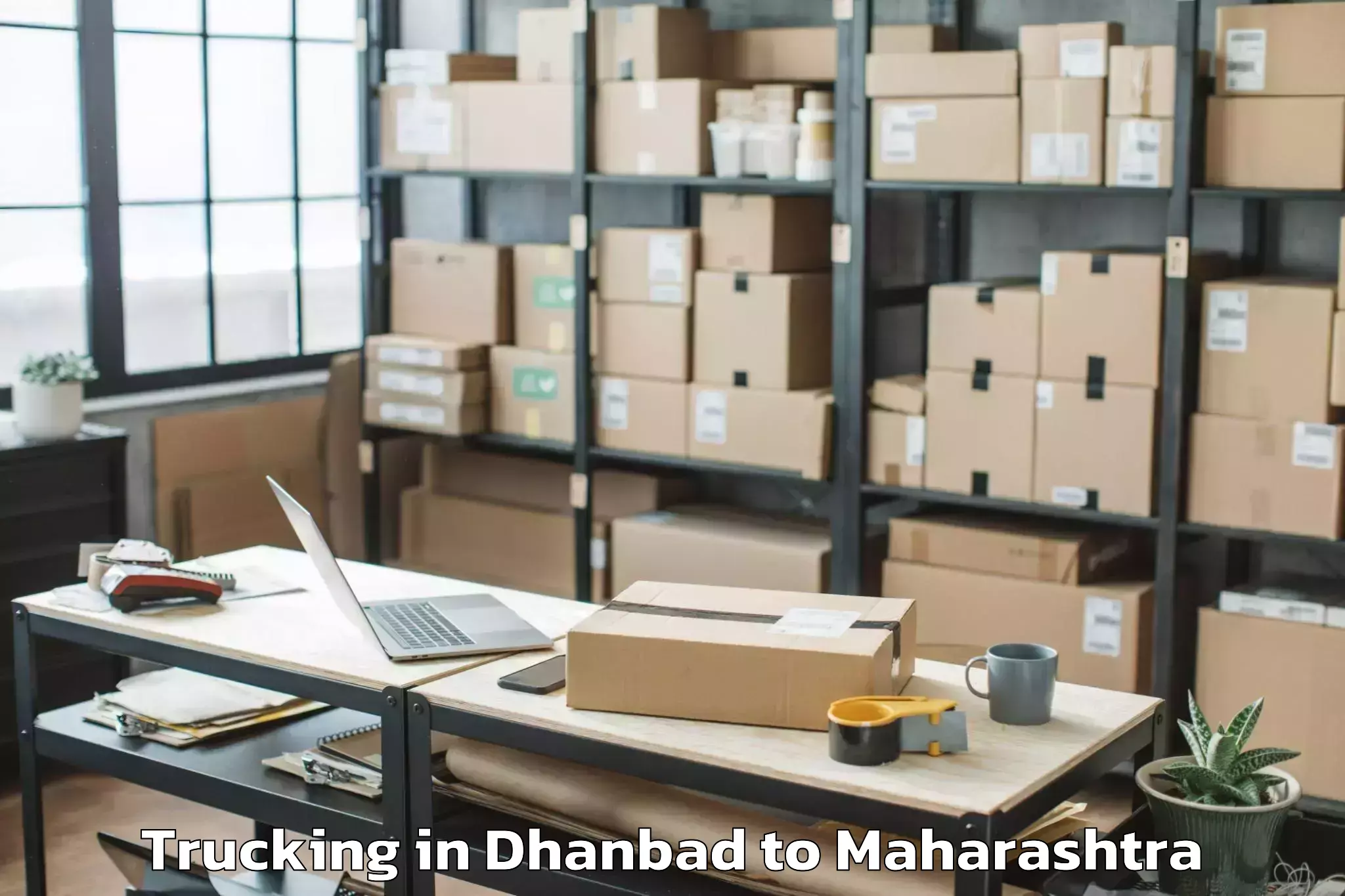 Book Dhanbad to Bhamragad Trucking